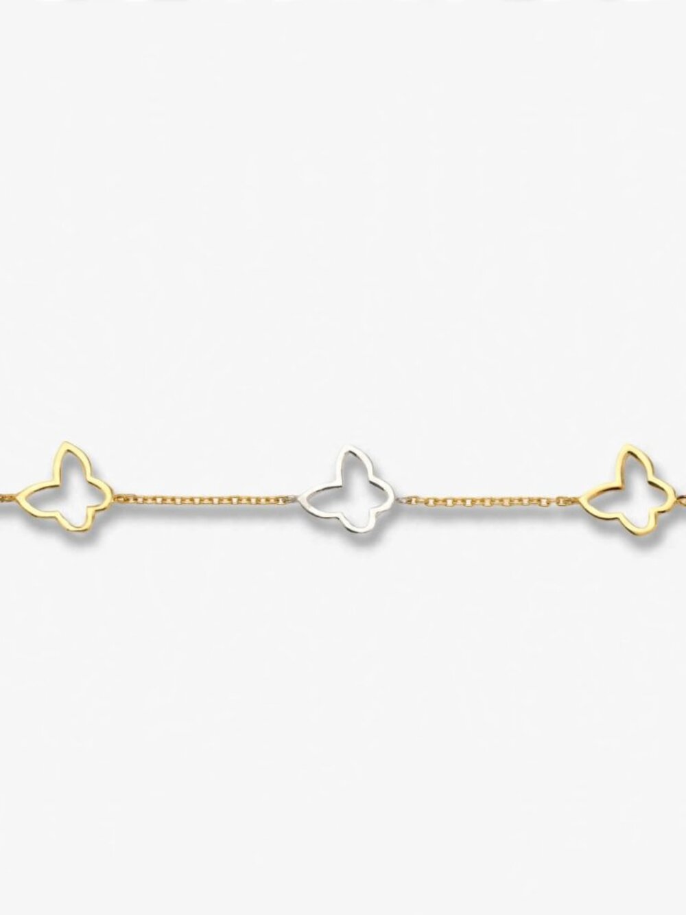14K Solid Gold Butterfly Bracelet | Dainty Real Gold Chain By Tehrani Jewelry